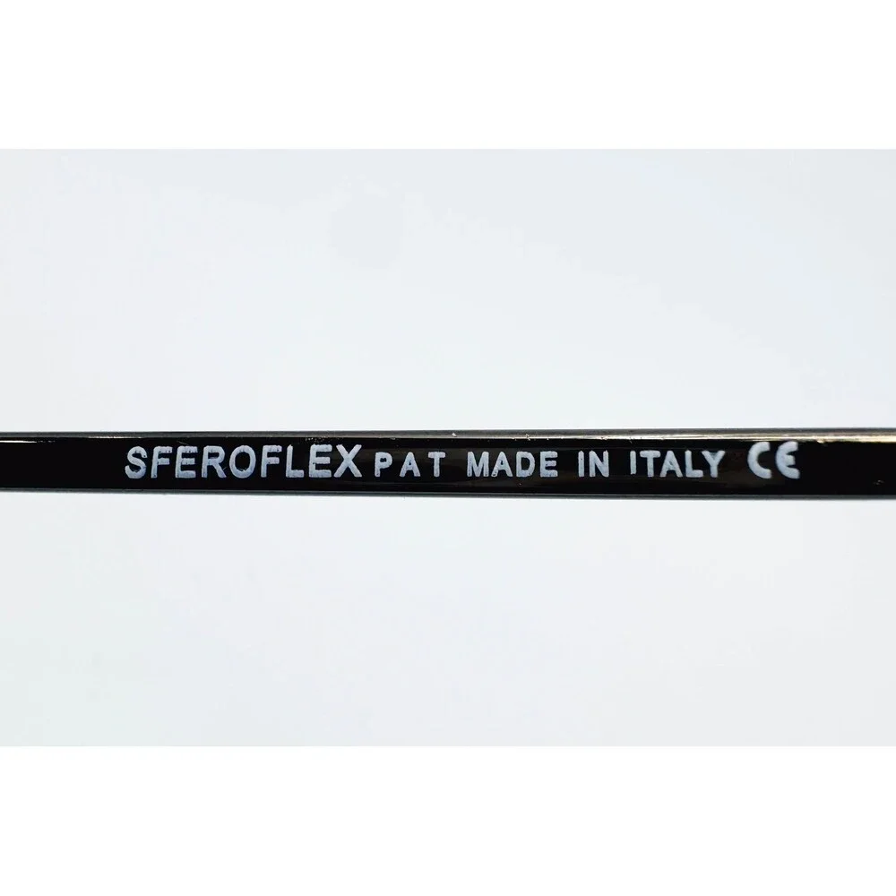 Sferoflex Eyeglass Frames Mens Black Gold Aviator 2085 292 54-17-135